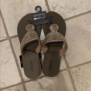Olivia Miller brown platform sandals